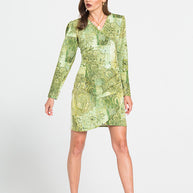 Φόρεμα Κρουαζέ με Σχέδια Λαχουριών