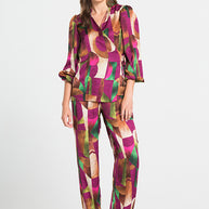 Σατινέ Πουκάμισο με Δέσιμο Στο Πλάι