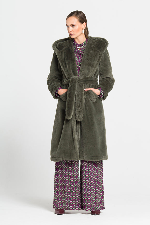 Οικολογική Γούνα με Κουκούλα