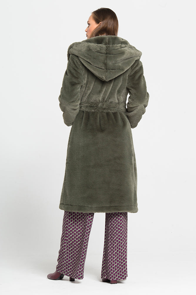 Οικολογική Γούνα με Κουκούλα