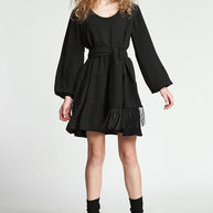 Dress with Fringe Belt