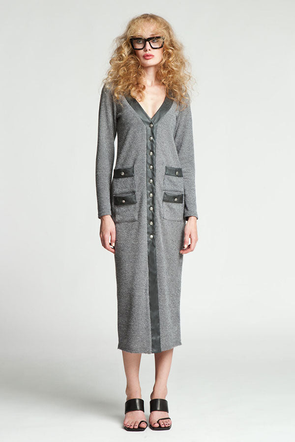 Knitted Dress with Buttons