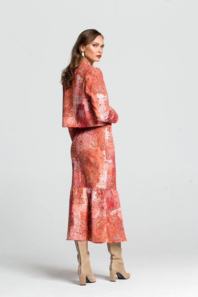 Σακάκι Κοντό με Σχέδια Λαχουριών