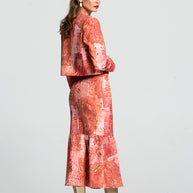 Σακάκι Κοντό με Σχέδια Λαχουριών