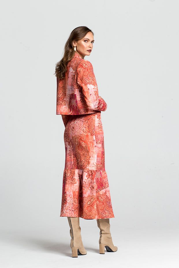 Σακάκι Κοντό με Σχέδια Λαχουριών