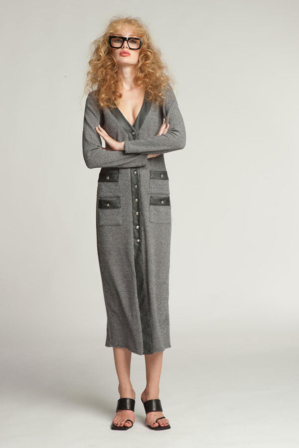 Knitted Dress with Buttons