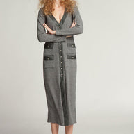 Knitted Dress with Buttons