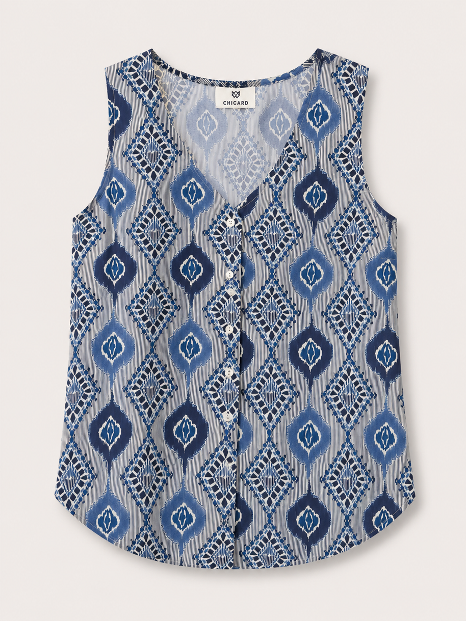 Blue pattern shirt