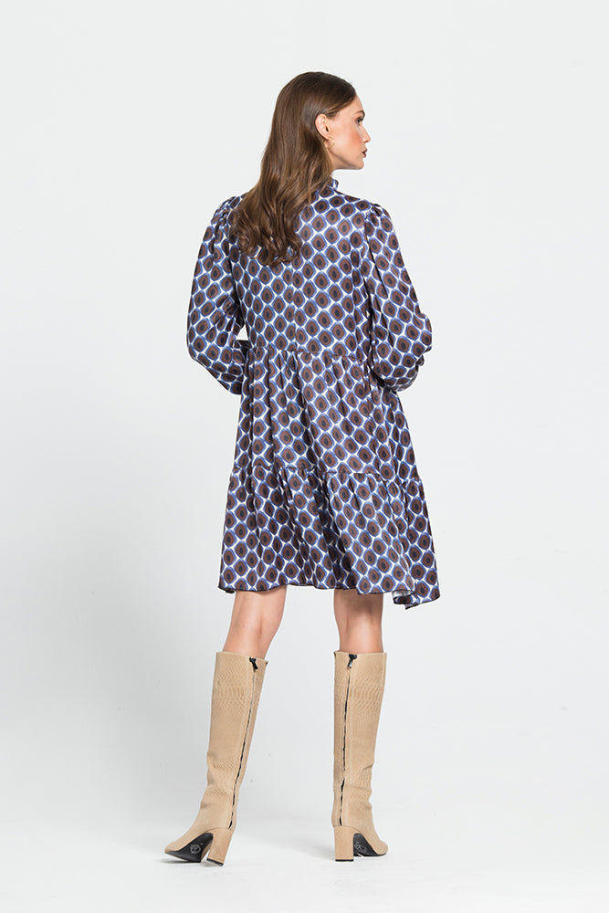 Κοντό Φόρεμα με Σατινέ Υφή