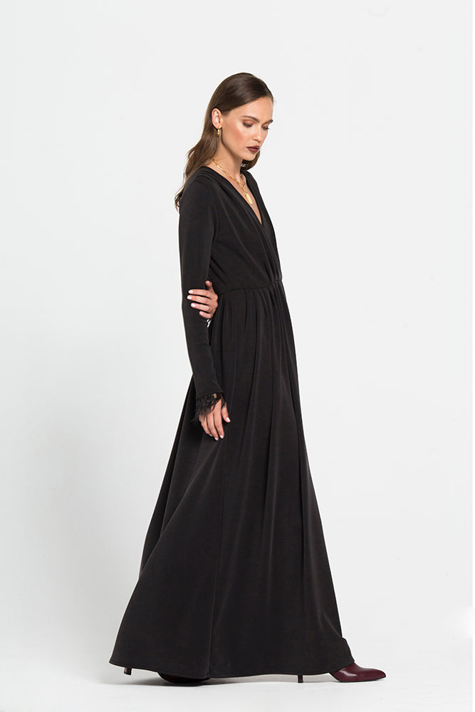 Μακρύ Φόρεμα με Πούπουλα