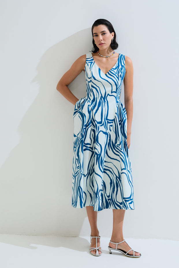 Φόρεμα βολάν στο πλάι