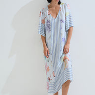 Φόρεμα κοχύλια με V