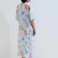 Φόρεμα κοχύλια με V