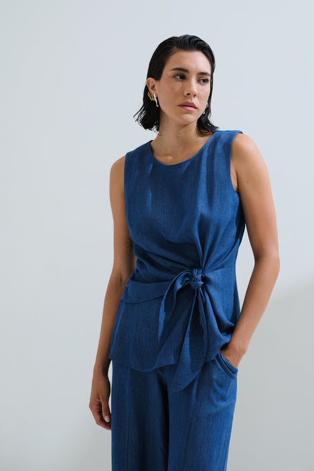 Μπλούζα με δέσιμο μπροστά