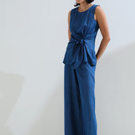 Ψηλόμεσο φαρδύ παντελόνι