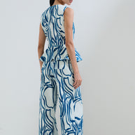 Παντελόνι wide leg εμπριμέ