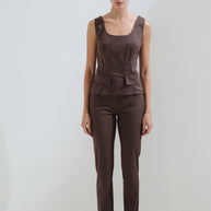 Μπλούζα μονόχρωμη αμάνικη