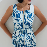 Φόρεμα ίσιο τσέπες μπροστά