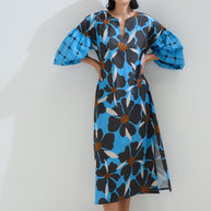 Φόρεμα λουλούδια καρό