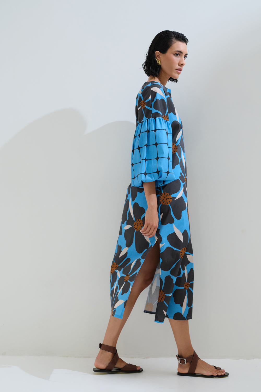 Φόρεμα λουλούδια καρό