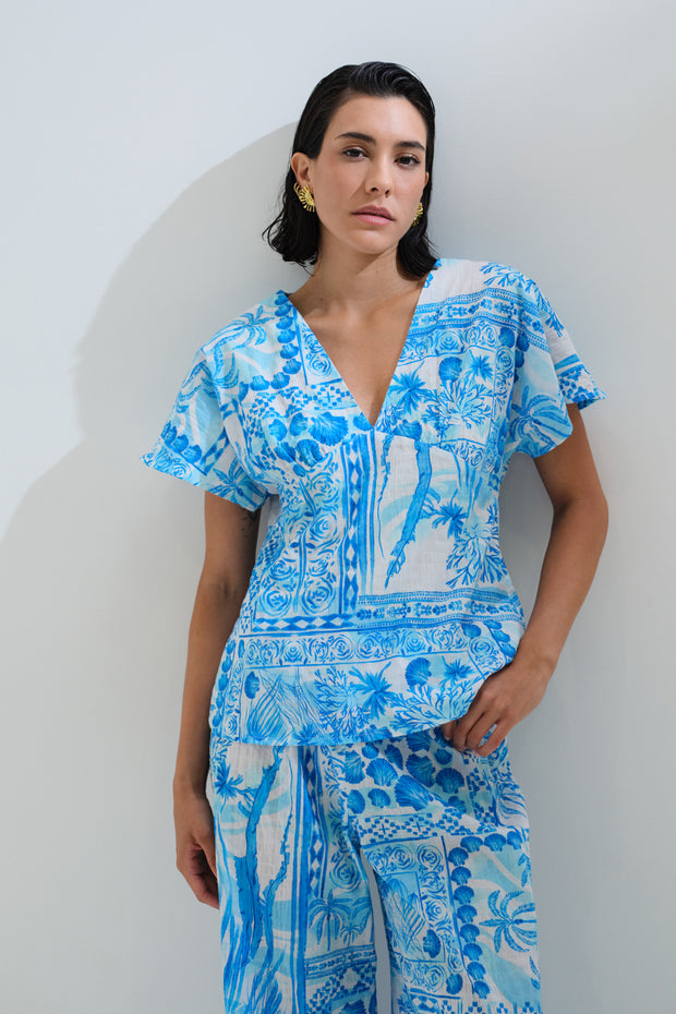 Shell printed blouse
