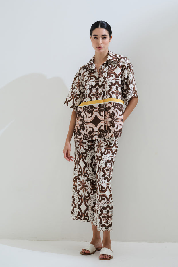 Παντελόνι cropped ethnic