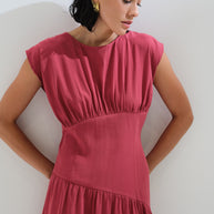 Dress monochrome pleated