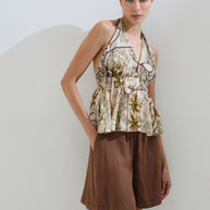 Shorts high waisted A-line
