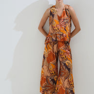 Παντελόνι εμπριμέ crop