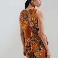 Παντελόνι εμπριμέ crop