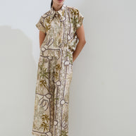 Παντελόνι crop εμπριμέ