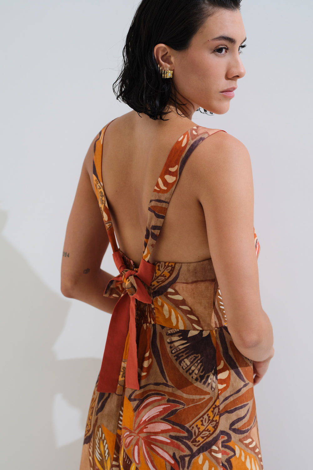 Printed dress bow tie