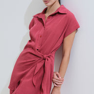 Long shirt that ties