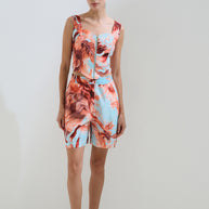 Printed top with zipper 