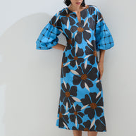 Φόρεμα λουλούδια καρό