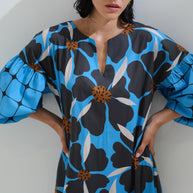 Φόρεμα λουλούδια καρό