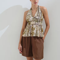 Shorts high waisted A-line