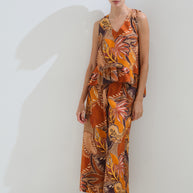 Παντελόνι εμπριμέ crop