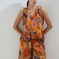 Παντελόνι εμπριμέ crop