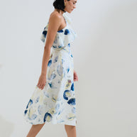 Ruffled one shoulder dress