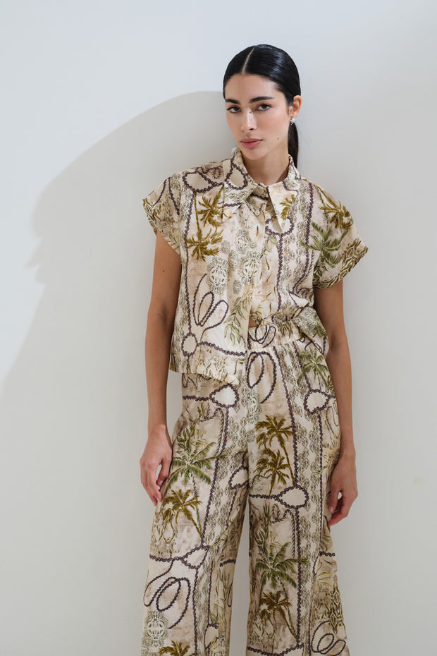 Πουκάμισο εμπριμέ τετράγωνη γραμμή