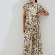 Παντελόνι crop εμπριμέ