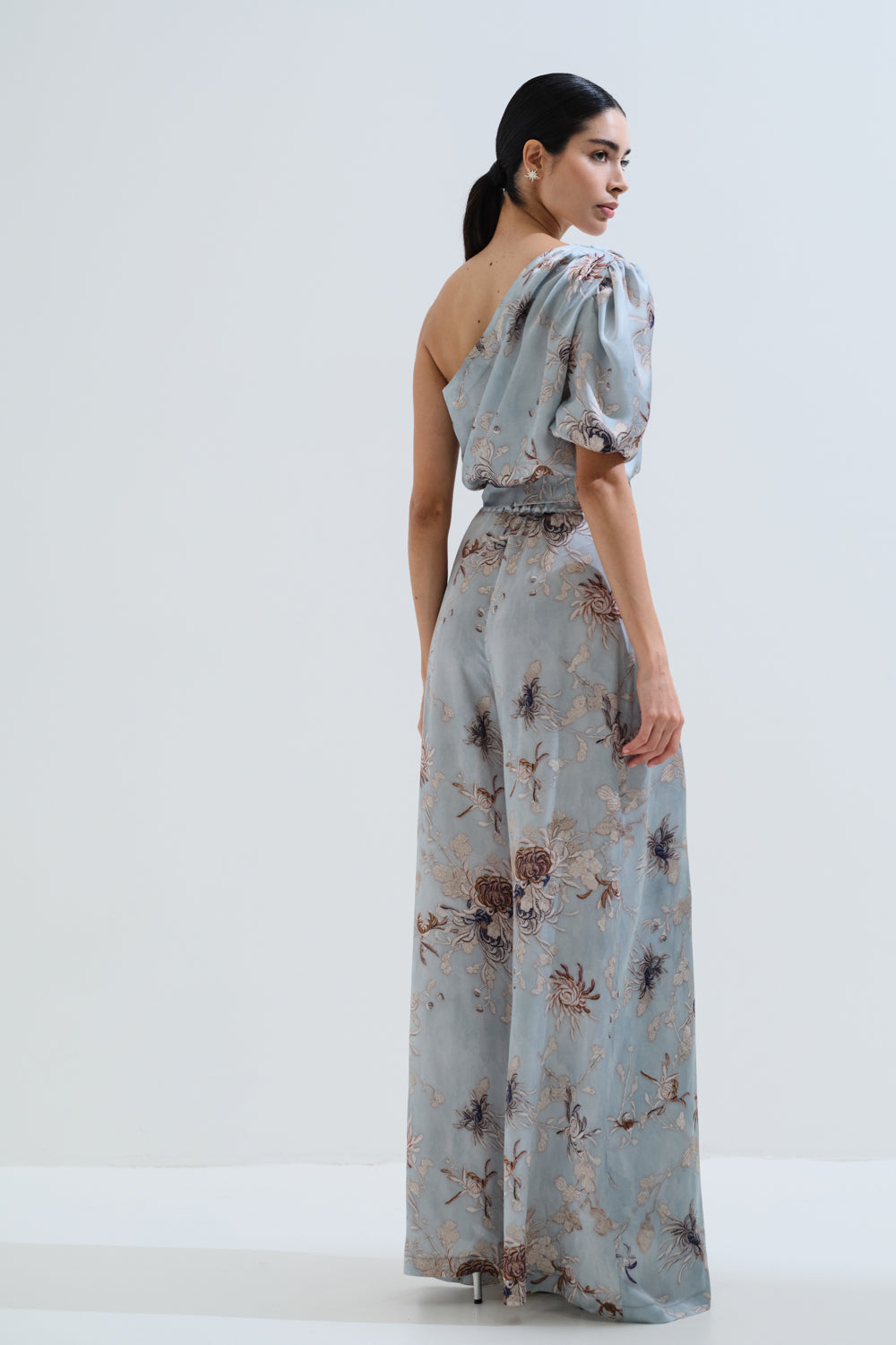 Wide leg satin pants