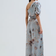 Wide leg satin pants