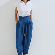 Παντελόνι barrel με πιέτες