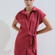 Long shirt that ties