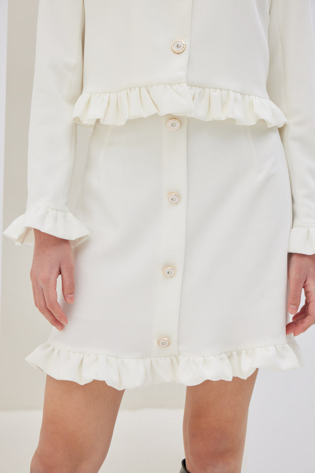 Φούστα Κρεπ με Βολάν