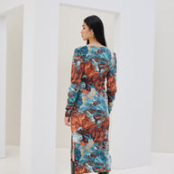 Straight Line Velvet Dress