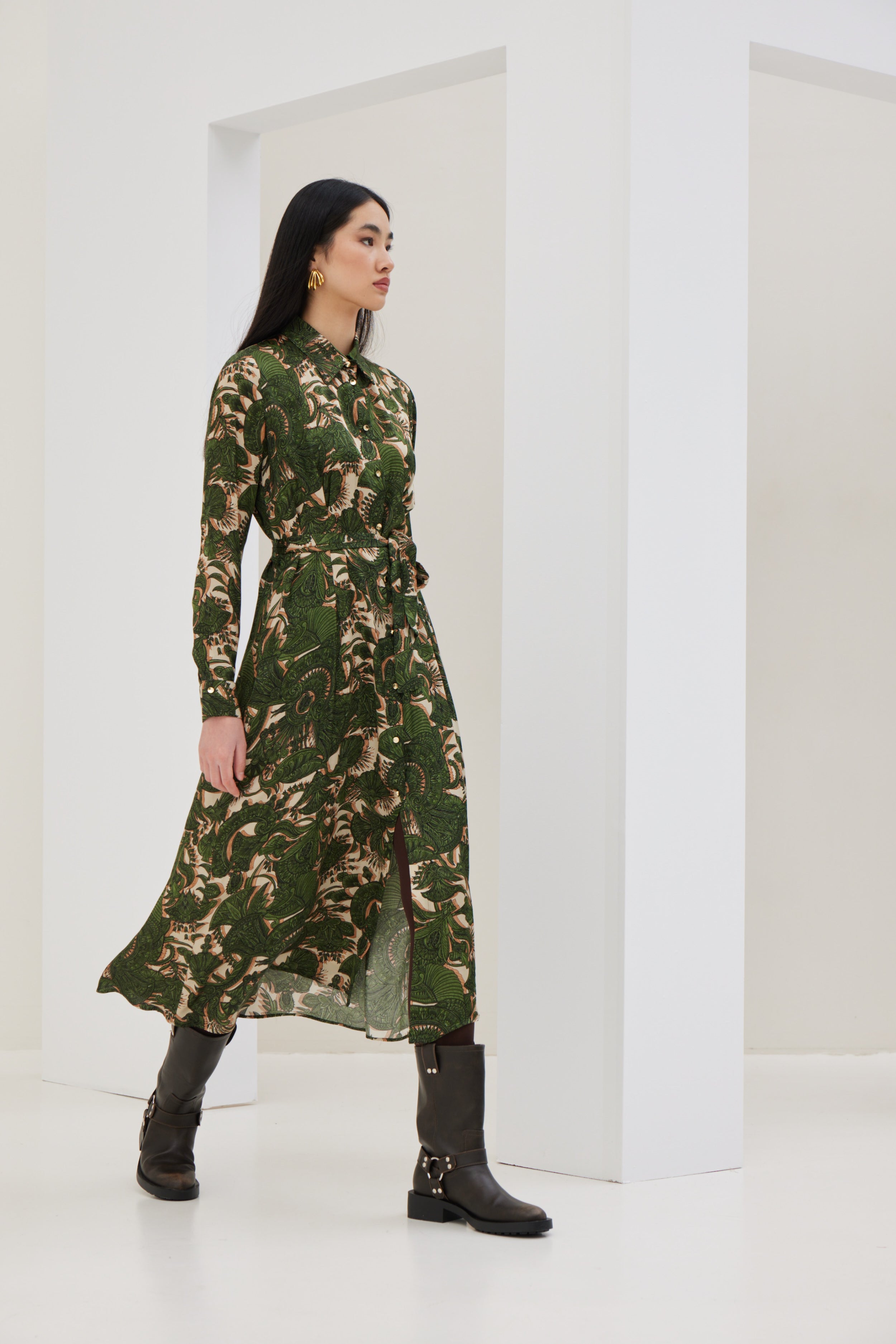 Green Printed Dress