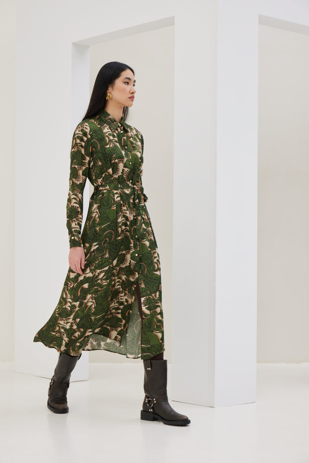 Green Printed Dress